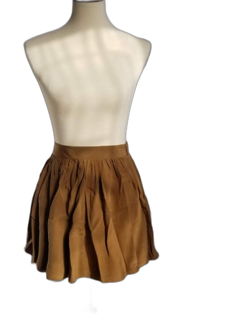 Madewell Olive Silk Mini Skirt